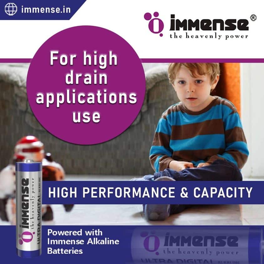 Ideal Alkaline batteries for High drain devices
