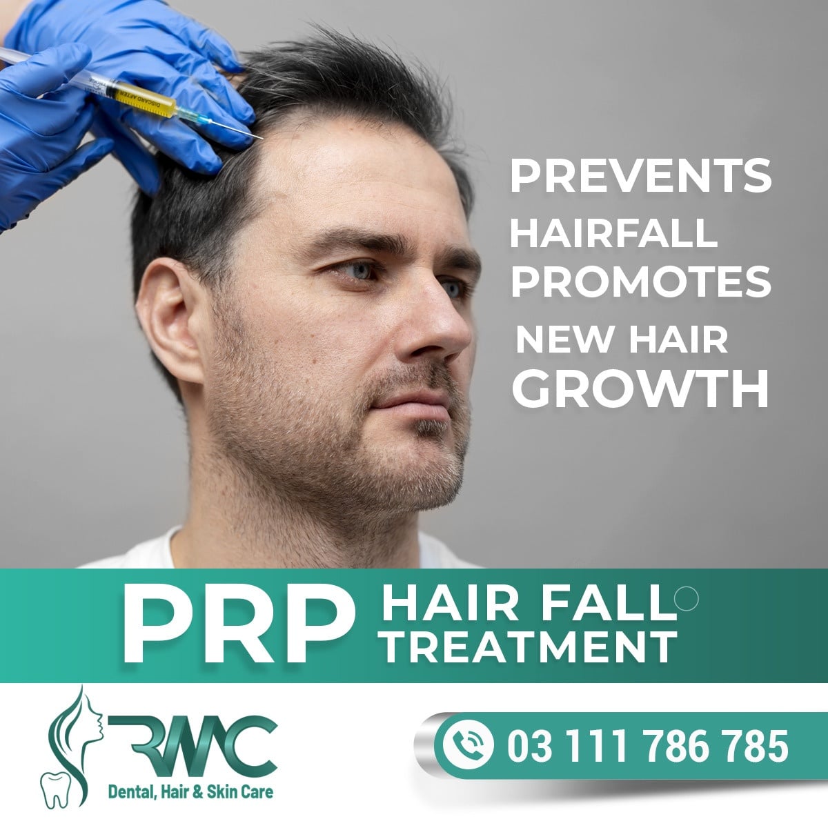 PRP Treatment For Hair Fall in Islamabad, Price,Cost R M C