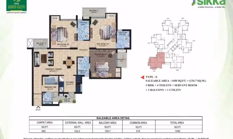 2 BHK Luxury Apartments in Noida West by Sikka Kaamya Greens