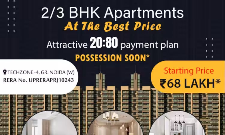 2 BHK Deluxe Apartments in Noida West by Apex Splendour