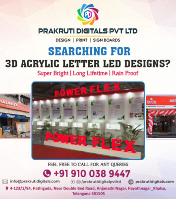 Acrylic letter LED designs