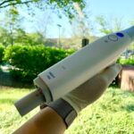Medit i700 held in garden