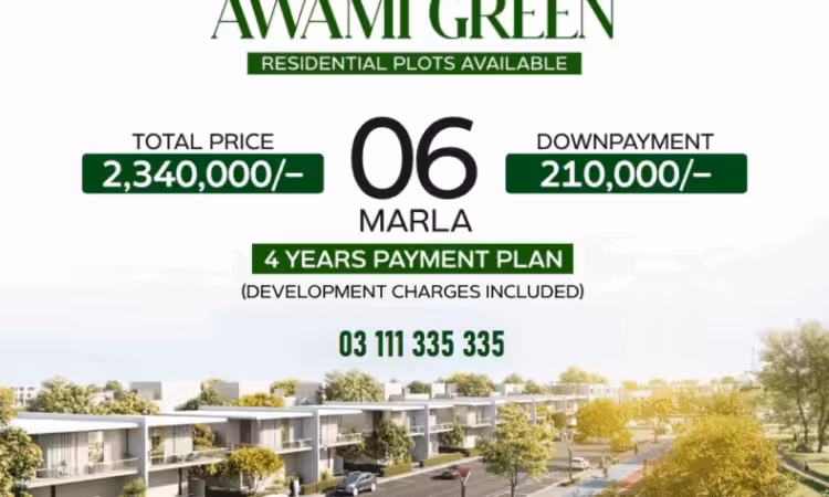 Awami Green By Blue World City 4 & 6 Marla plot