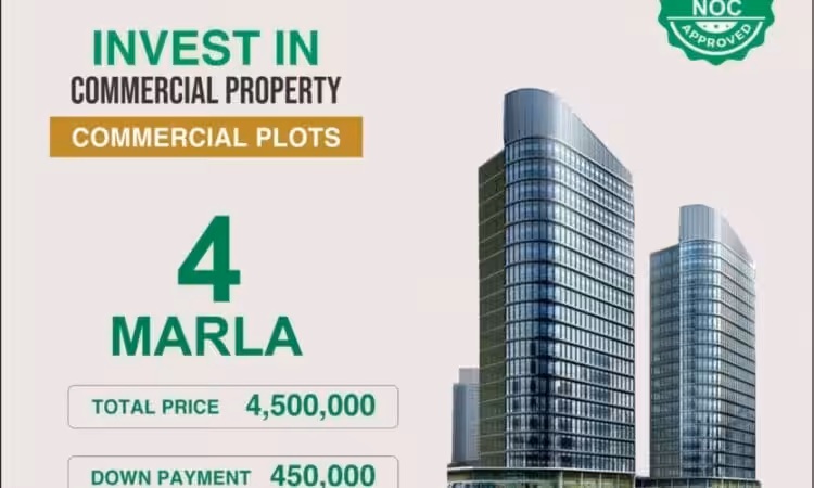 Kingdom valley 4 marla commercial plot for sale ideal locat