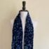 Indigo Blue Floral Printed Scarf