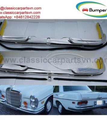 Mercedes benz W108 W109 bumpers with rubber 1