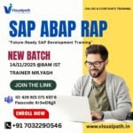 New SAP ABAP RAP Batch Starting Soon