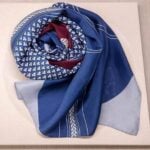 deep indigo scarf