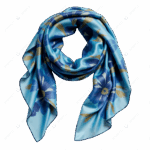 Light Blue Floral Paisley Print Scarf1