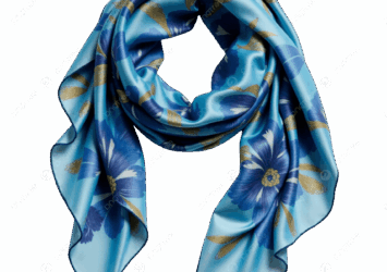Light Blue Floral Paisley Print Scarf | Parmar Apparel | Buy