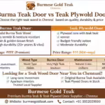 Premium Burma Teak Door in Chennai