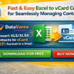 One Click Solution to Export Excel Contacts to vCard Files