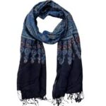 Blue Square Print Scarf – Classic Design with Appeal