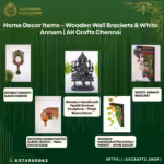 Home Decor Items: Buy White Annam Wood Bracket by AK CRAFTS