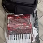 Horse 25 Key 16 Bass Red Marble Pattern Accordion