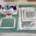 Janome Memory Craft 550 E embroidery machine.