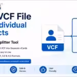 Download vCard Splitter to Split Large VCF Files Easily.
