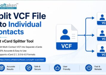 Download vCard Splitter to Split Large VCF Files Easily.