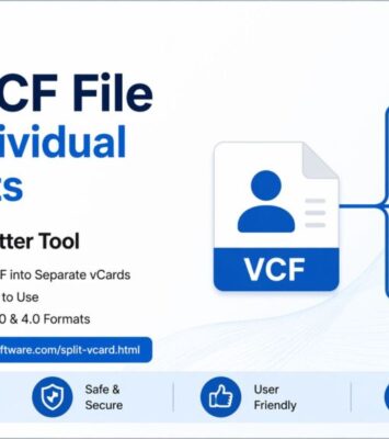 Download vCard Splitter to Split Large VCF Files Easily.