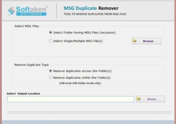 Softaken MSG Duplicate Remover Software