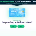 Get $1000 to Spend at Walmart!  